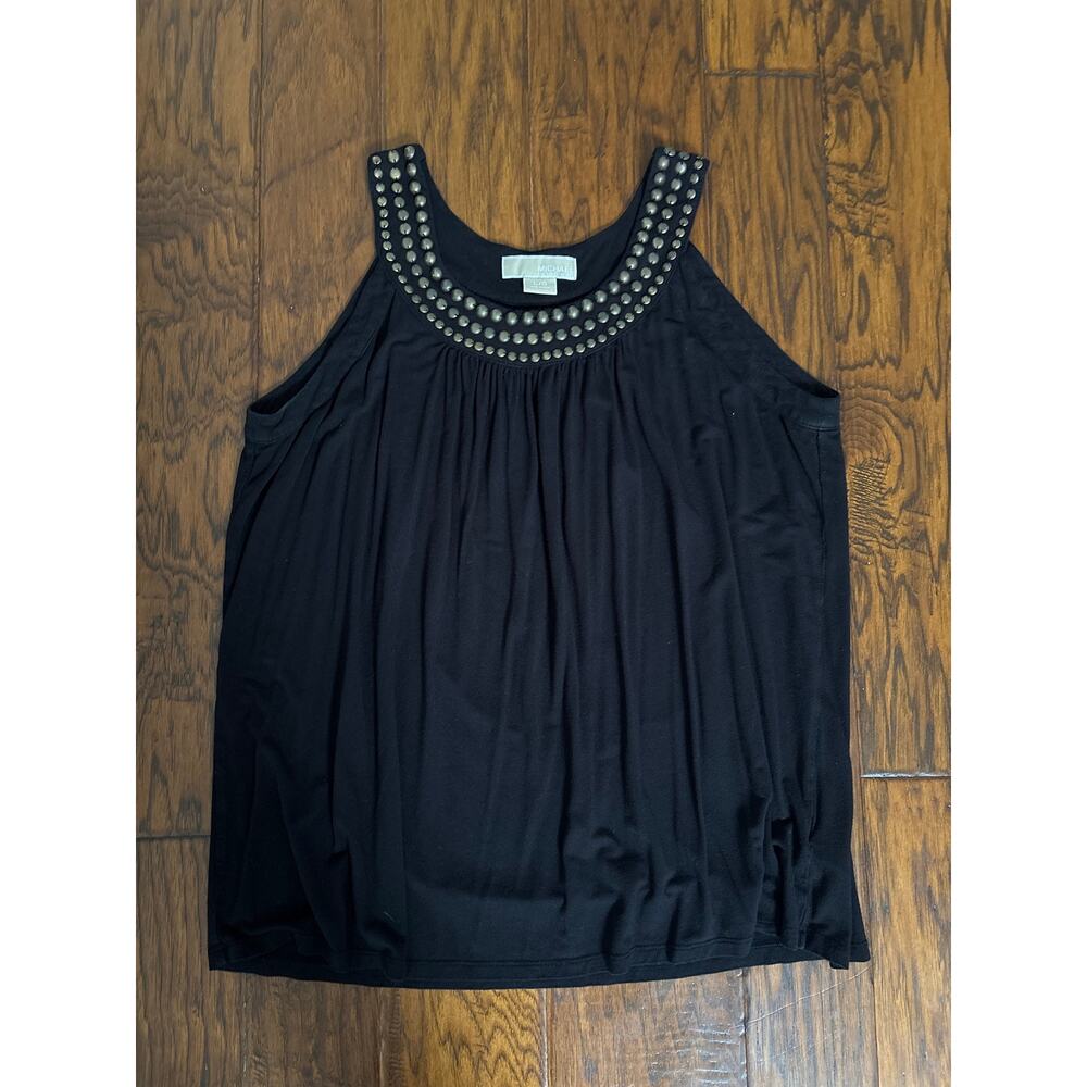 Black Michael Kors studded tank